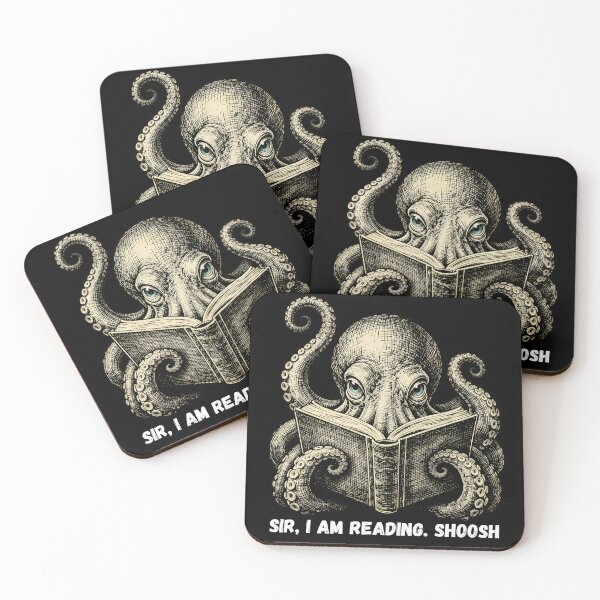Item preview, Sir I Am Reading Shoosh Funny Octopus Book Lover Reader designed and sold by conggamenhatvip.