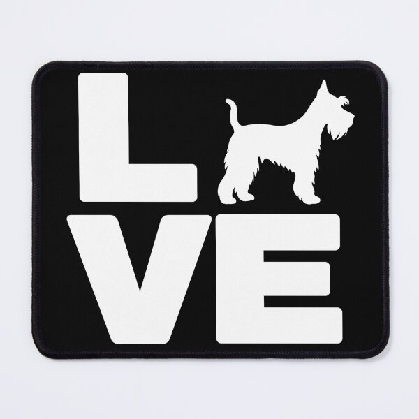 Item preview, LOVE Miniature Schnauzer Shirt – Cute Schnauzer Dog Lover Graphic Tee – Mini Schnauzer designed and sold by RollForDesignCo.