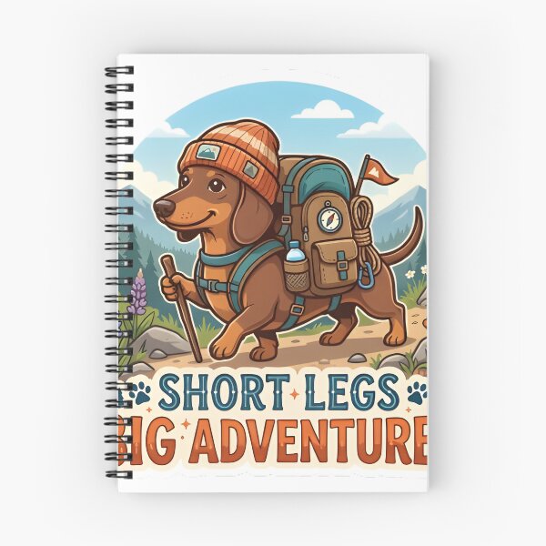 Item preview, Short Legs Big Adventures Dachshund Hiking Dog T-Shirt designed and sold by maykgg.