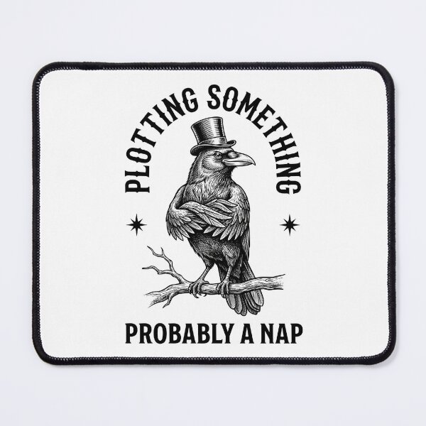 Item preview, Raven Top Hat Vintage Engraving designed and sold by NullSpacePrints.