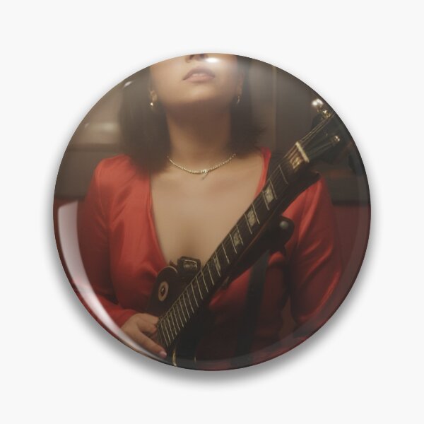 Item preview, Vintage Girl with Electric Guitar Cinematic Music Aesthetic Portrait Art designed and sold by mijaczeek.
