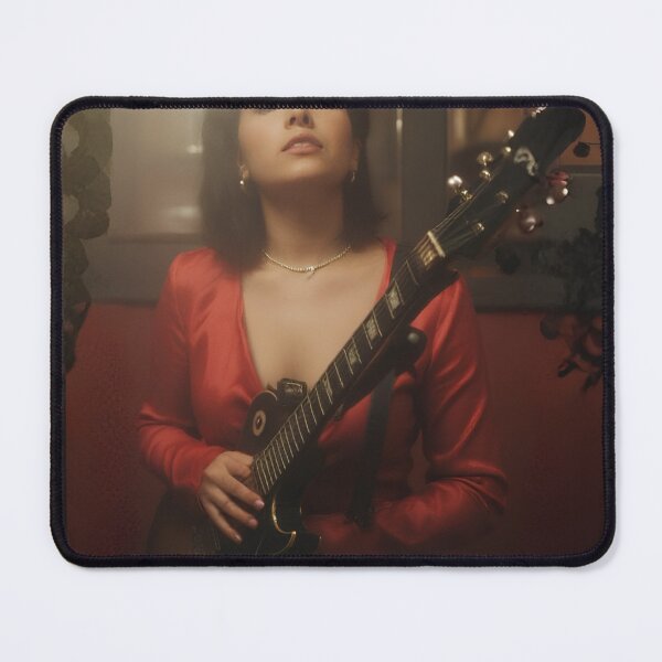 Item preview, Vintage Girl with Electric Guitar Cinematic Music Aesthetic Portrait Art designed and sold by mijaczeek.