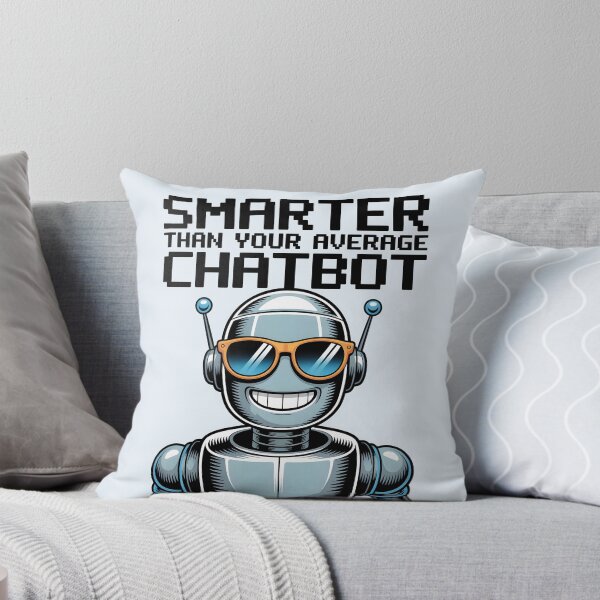 Item preview, Smarter Than Your Average Chatbot – Funny AI Robot Humor Design designed and sold by Jollys-ArtShop.