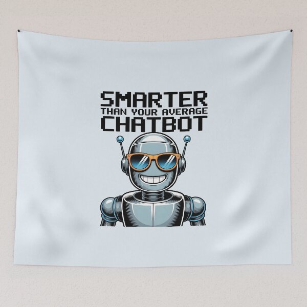 Item preview, Smarter Than Your Average Chatbot – Funny AI Robot Humor Design designed and sold by Jollys-ArtShop.