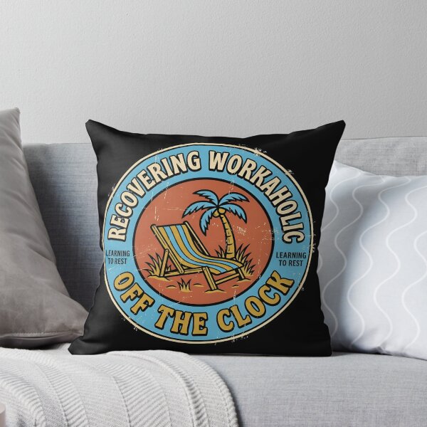 Item preview, Recovering Workaholic Off The Clock Vintage Badge designed and sold by DuckOddity.