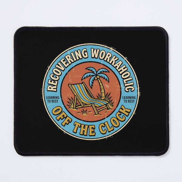 Item preview, Recovering Workaholic Off The Clock Vintage Badge designed and sold by DuckOddity.