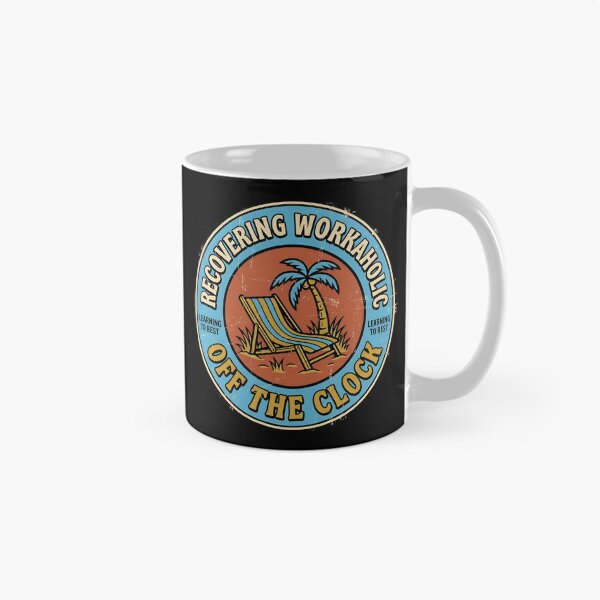 Item preview, Recovering Workaholic Off The Clock Vintage Badge designed and sold by DuckOddity.