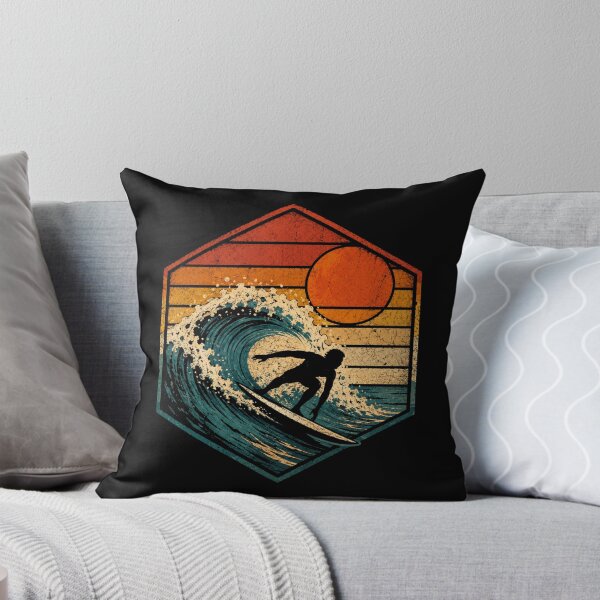 Item preview, Retro Vintage Surfer Riding Epic Ocean Wave designed and sold by Moizento.