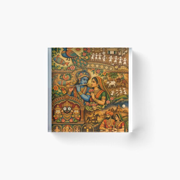 Item preview, Indian Traditional Art Collage of Madhubani, Warli, Kalamkari, Patta chitra and Maratha Heritage designed and sold by getprocured.