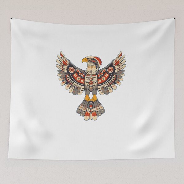 Item preview, Native Eagle Spirit – Indigenous Inspired Tribal Eagle Red Black Art designed and sold by Gbriel3.
