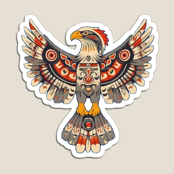 Item preview, Native Eagle Spirit – Indigenous Inspired Tribal Eagle Red Black Art designed and sold by Gbriel3.
