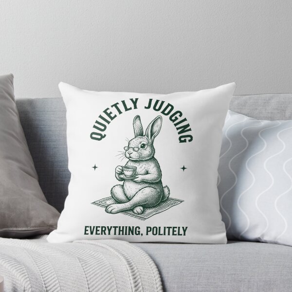 Item preview, Rabbit Teacup Vintage Engraving Judging designed and sold by NullSpacePrints.