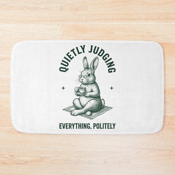 Item preview, Rabbit Teacup Vintage Engraving Judging designed and sold by NullSpacePrints.