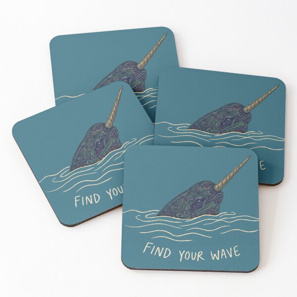Item preview, Ocean Narwhal Find Your Wave designed and sold by Gkinoki.