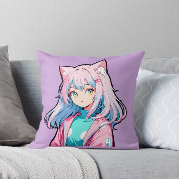 Item preview, Emi – Pastel Cat Dreamer | Kawaii Cat Girl Anime Art designed and sold by bella-rosa87.