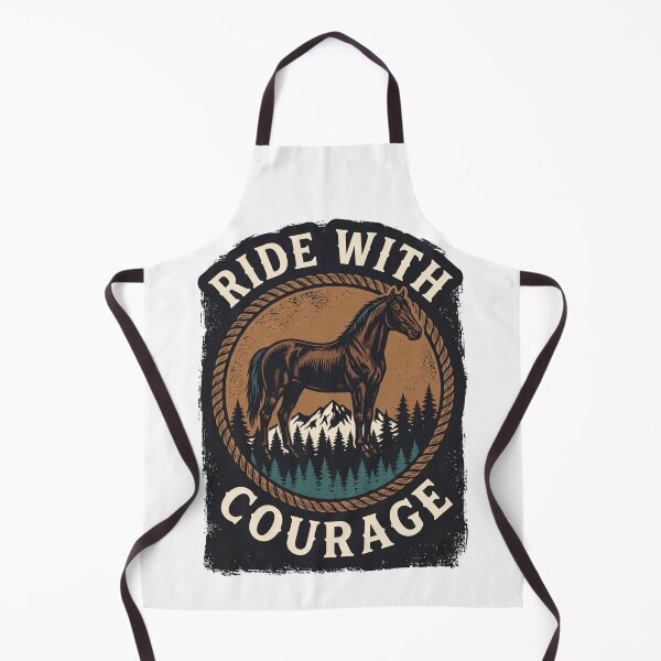 Item preview, Ride With Courage — Vintage Mountain Horse Badge Tee v1 designed and sold by CornishPixiPony.