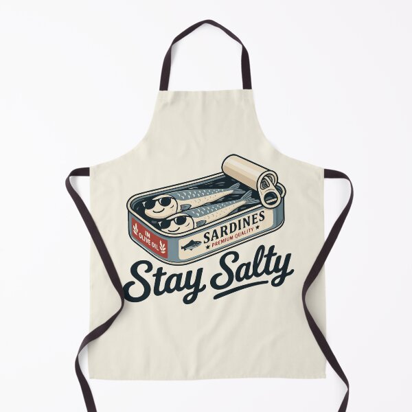 Item preview, Stay Salty Sardines Vintage Tin - Retro Canned Fish Food Pun designed and sold by Skryp-art.