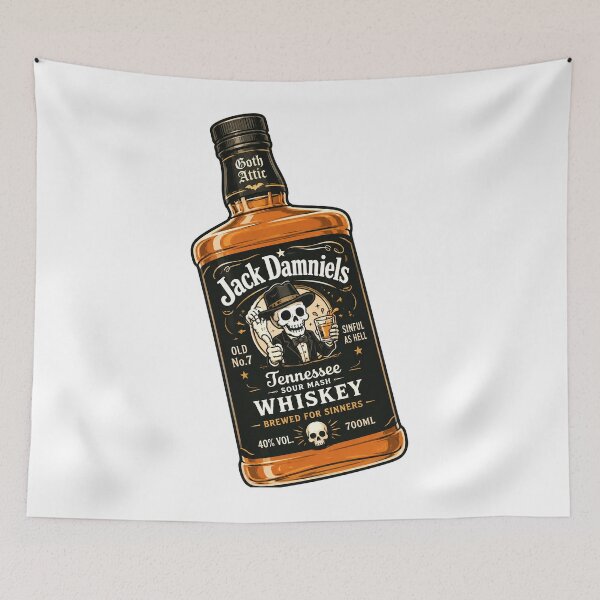Item preview, Vintage Whiskey Gothic Graphic – Dark Americana Drinking Design designed and sold by gothattic.