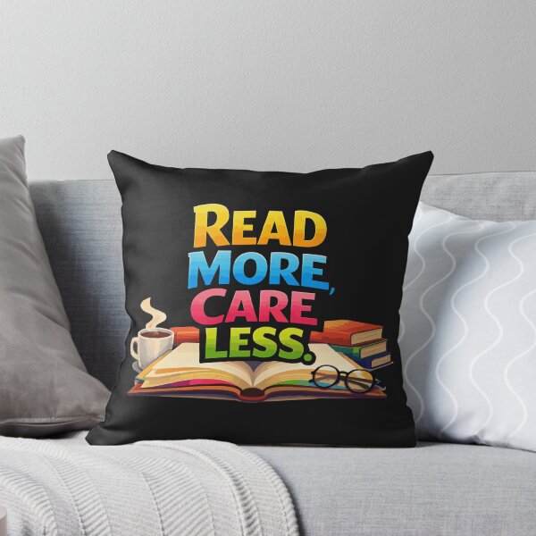 Item preview, Read More, Care Less Book lover designed and sold by Bold & Bright Studio.