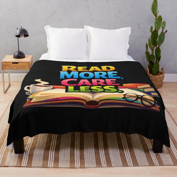 Item preview, Read More, Care Less Book lover designed and sold by Bold & Bright Studio.