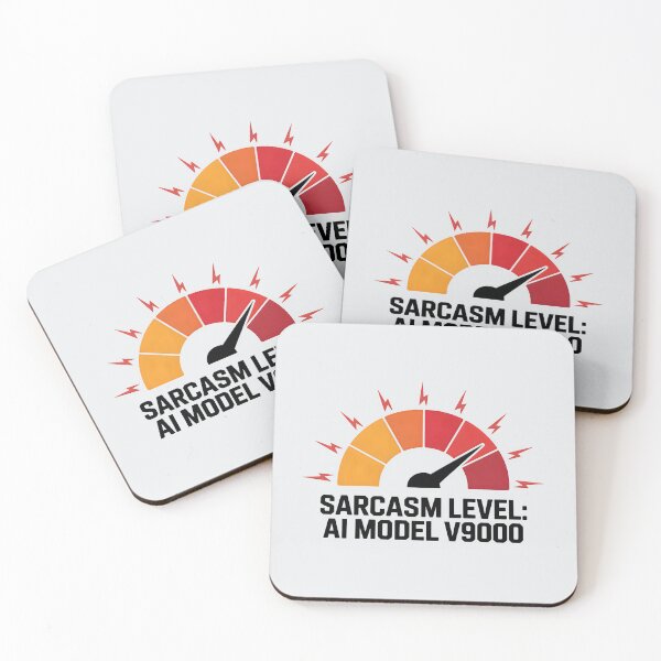 Item preview, Sarcasm Level: AI Model v9000 – Funny AI Humor Design designed and sold by Jollys-ArtShop.