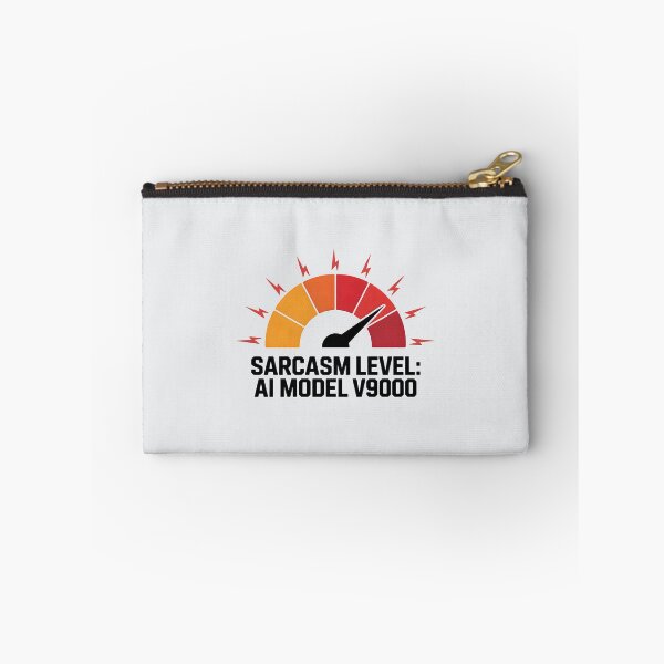 Item preview, Sarcasm Level: AI Model v9000 – Funny AI Humor Design designed and sold by Jollys-ArtShop.