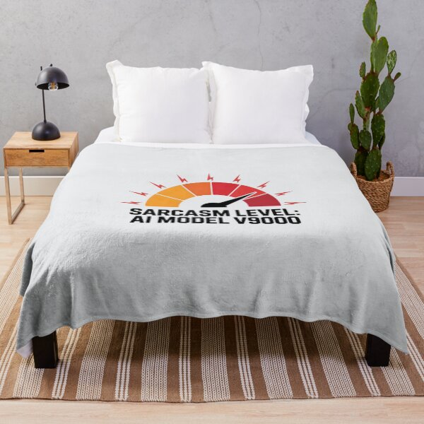 Item preview, Sarcasm Level: AI Model v9000 – Funny AI Humor Design designed and sold by Jollys-ArtShop.