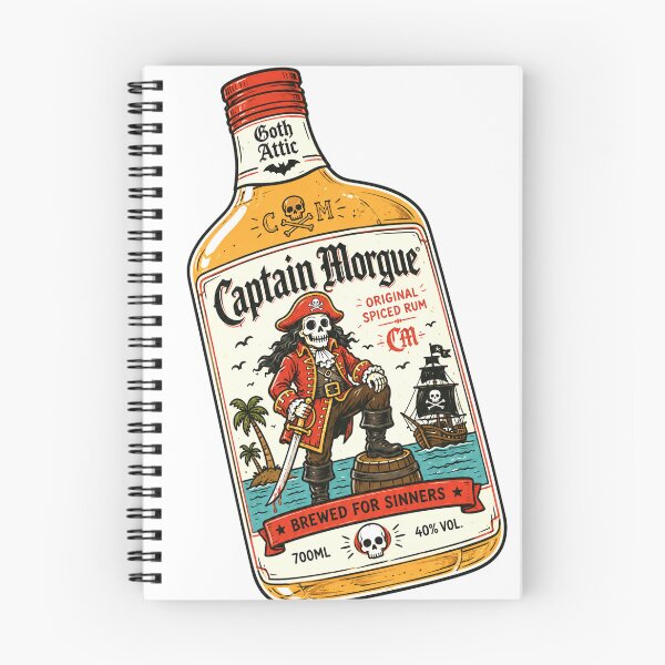 Item preview, Captain Morgue – Gothic Pirate Skull Vintage Dark Americana designed and sold by gothattic.
