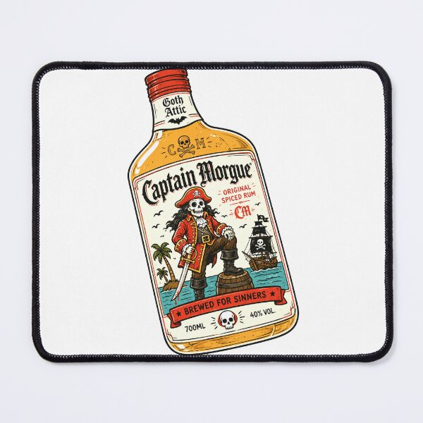Item preview, Captain Morgue – Gothic Pirate Skull Vintage Dark Americana designed and sold by gothattic.