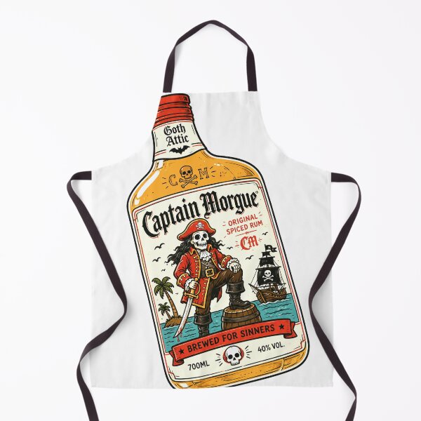 Item preview, Captain Morgue – Gothic Pirate Skull Vintage Dark Americana designed and sold by gothattic.