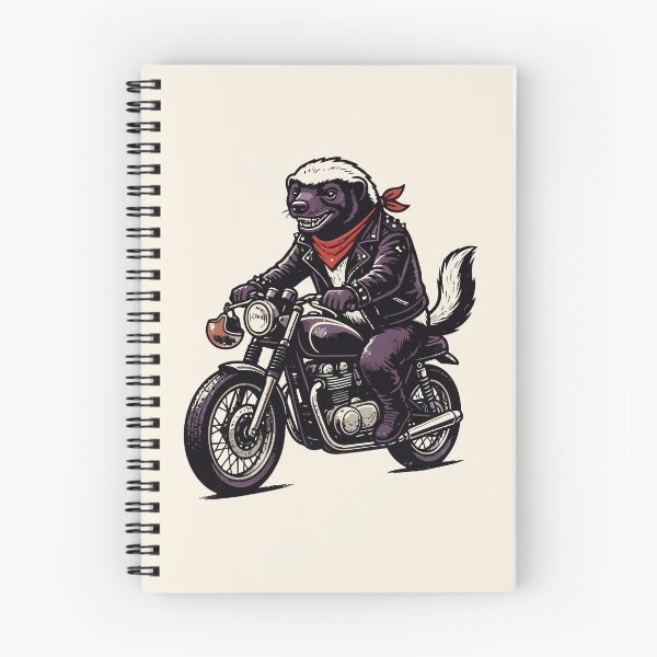 Item preview, Biker Honey Badger Riding Motorcycle Leather Jacket Badass designed and sold by Amir Faysal.