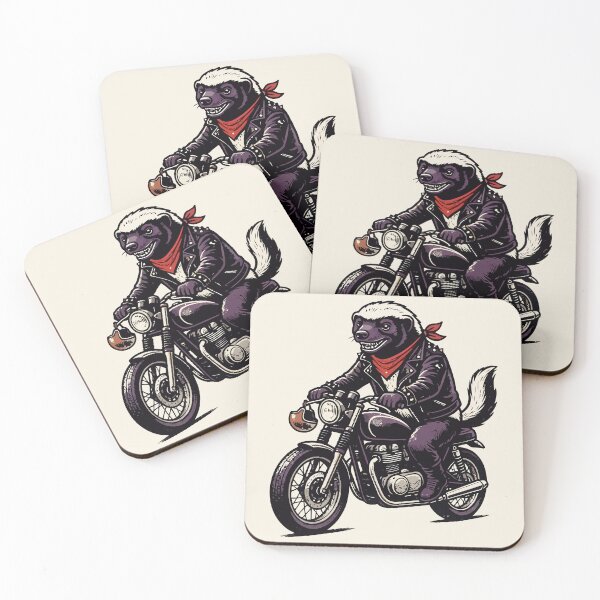 Item preview, Biker Honey Badger Riding Motorcycle Leather Jacket Badass designed and sold by Amir Faysal.