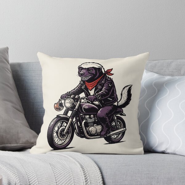 Item preview, Biker Honey Badger Riding Motorcycle Leather Jacket Badass designed and sold by Amir Faysal.