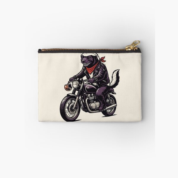 Item preview, Biker Honey Badger Riding Motorcycle Leather Jacket Badass designed and sold by Amir Faysal.