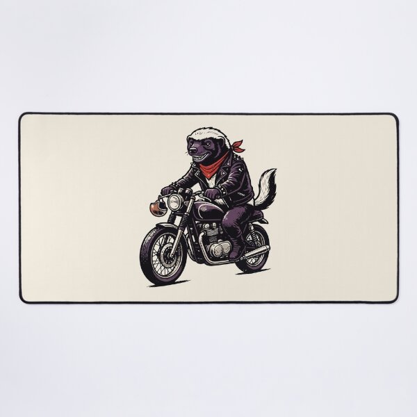 Item preview, Biker Honey Badger Riding Motorcycle Leather Jacket Badass designed and sold by Amir Faysal.