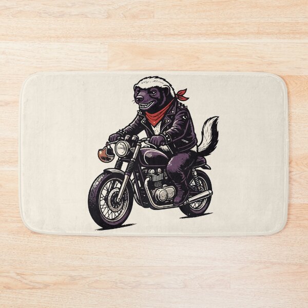 Item preview, Biker Honey Badger Riding Motorcycle Leather Jacket Badass designed and sold by Amir Faysal.
