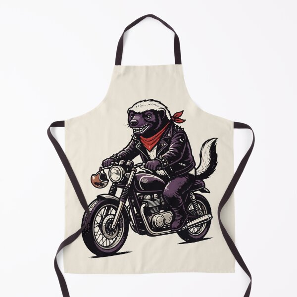 Item preview, Biker Honey Badger Riding Motorcycle Leather Jacket Badass designed and sold by Amir Faysal.