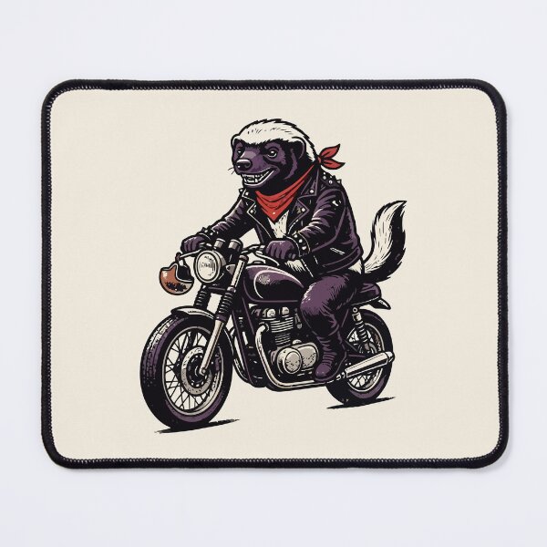 Item preview, Biker Honey Badger Riding Motorcycle Leather Jacket Badass designed and sold by Amir Faysal.