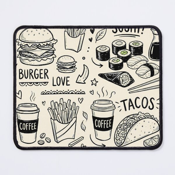 Item preview, Burger Cute Space Astronaut Rocket Galaxy Planet Pattern designed and sold by ART ATTACK ZONE.