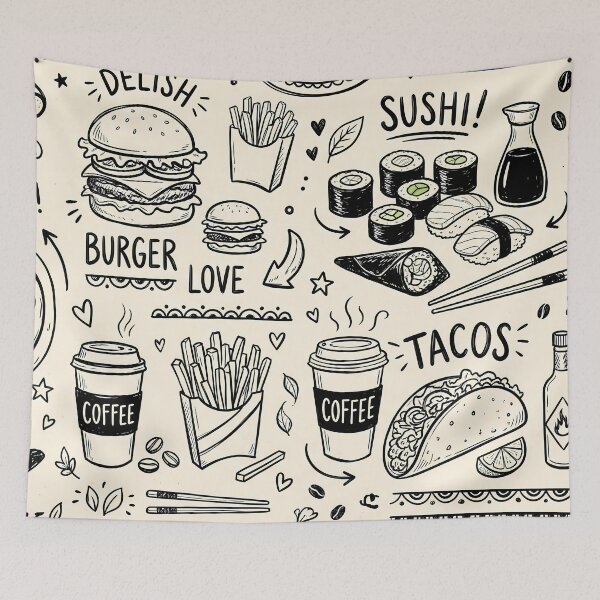 Item preview, Burger Cute Space Astronaut Rocket Galaxy Planet Pattern designed and sold by ART ATTACK ZONE.