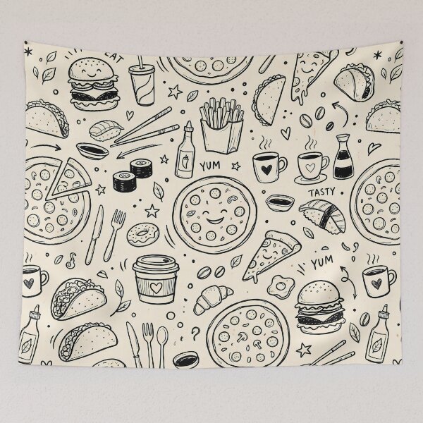 Item preview, Pizza Cute Space Astronaut Rocket Galaxy Planet Pattern designed and sold by ART ATTACK ZONE.