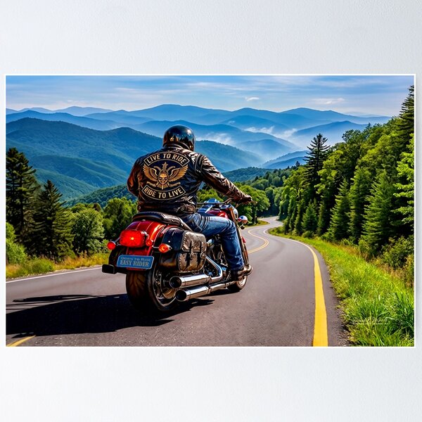 Item preview, Live To Ride - Ride To Live - Blue Ridge Monutains - Appalachian Rides designed and sold by DBM Photo Gallery 1.