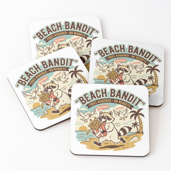 Item preview, Beach Bandit Raccoon | Silly Seagull Snack Heist Funny Summer Meme Art designed and sold by DmaarGroup.