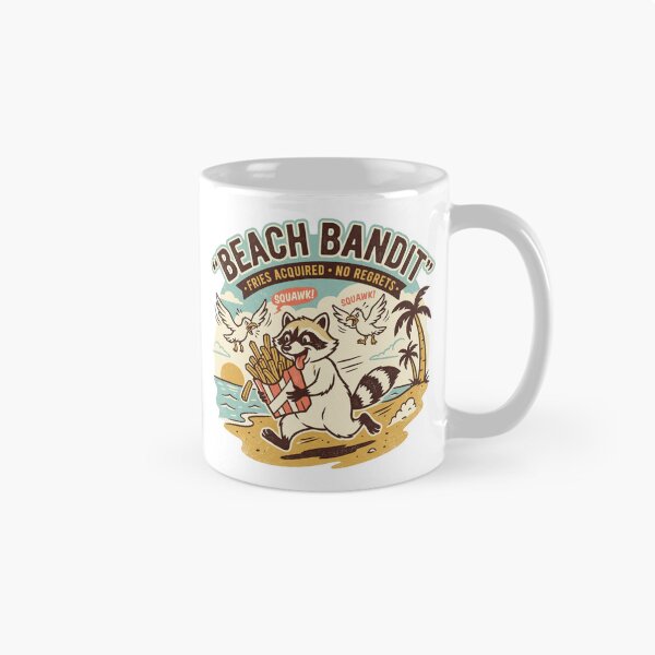 Item preview, Beach Bandit Raccoon | Silly Seagull Snack Heist Funny Summer Meme Art designed and sold by DmaarGroup.