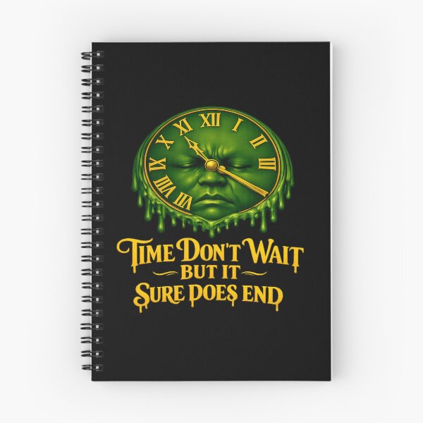 Item preview, Melting Time Surreal Clock Streetwear Design designed and sold by FrozenHeat97.