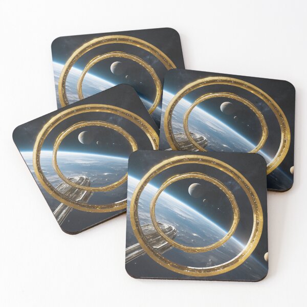 Item preview, Orbital Gate - Space Architecture Art designed and sold by CrippiCrippi.