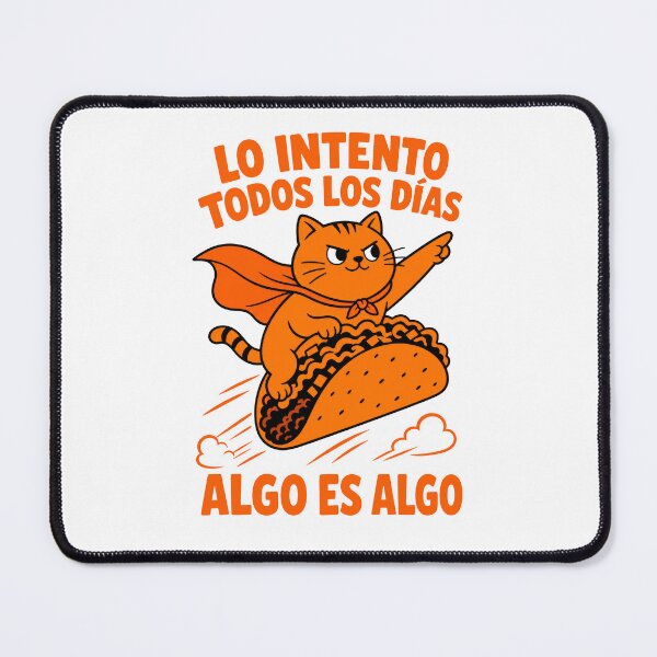 Item preview, Gato Superheroe Taco Frase Graciosa designed and sold by NullSpacePrints.