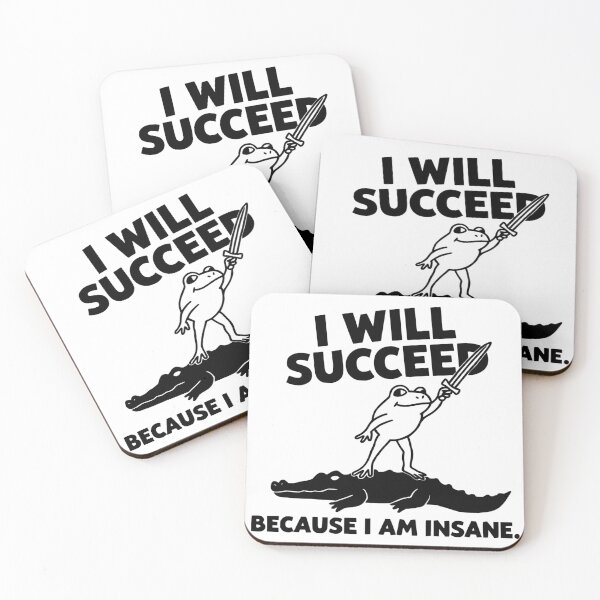 Item preview, Funny Frog Crocodile - I Will Succeed Because I Am Insane designed and sold by conggamenhatvip.
