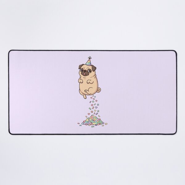 Item preview, Party Pug Farting Confetti Hearts Birthday Celebration designed and sold by Amir Faysal.