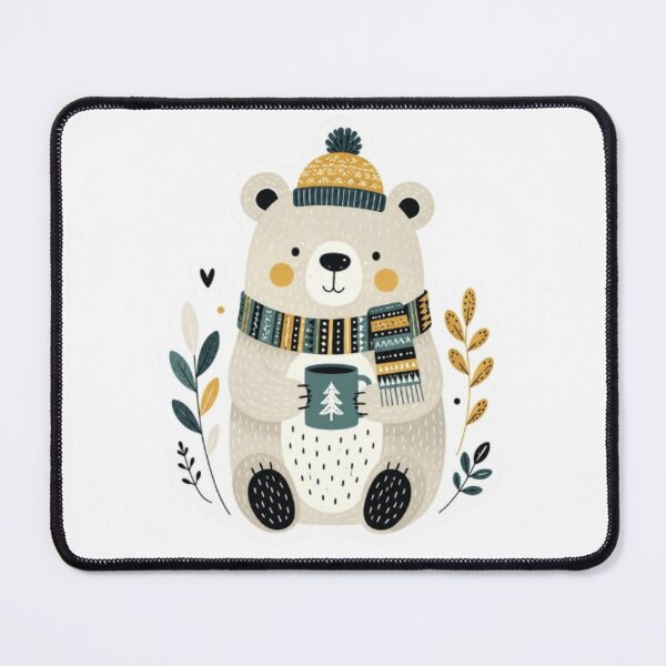 Item preview, Cozy Winter Bear with Cocoa designed and sold by Snurly.